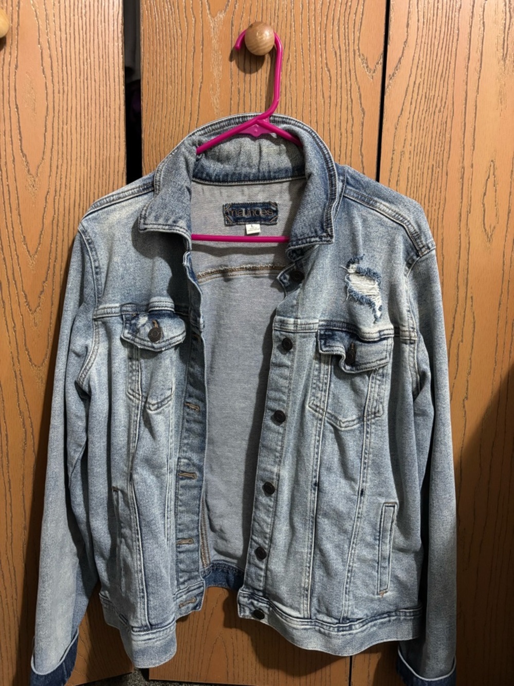 Maurices Light Blue Denim Jacket
